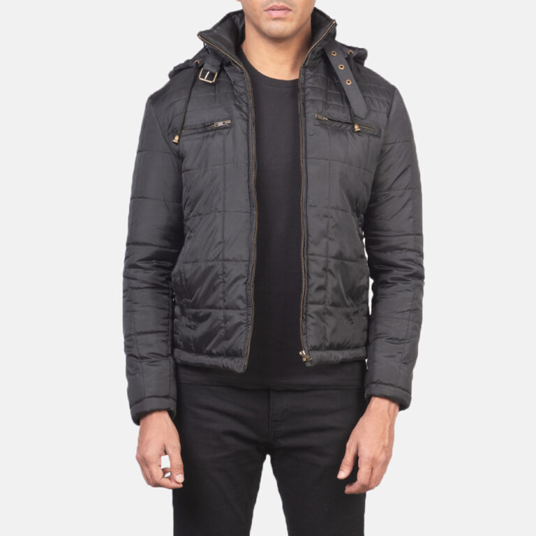 Mens Thomas Alps Black Quilted Windbreaker Jacket_3478-4-1618222897040